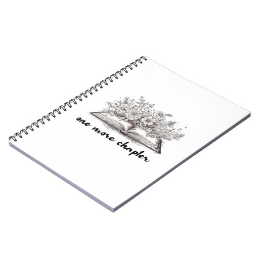 Nog een hoofdstuk boek met bloemen notitieboek (Linkerzijde)