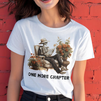 Nog een hoofdstuk Boekenliefhebber Skeleton T-shir T-shirt