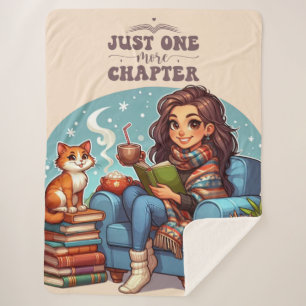 Nog één hoofdstuk - Book Lovers Sherpa Blanket Deken
