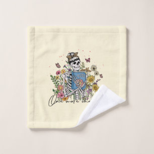 Nog een hoofdstuk Floral Skeleton Bad Handdoek