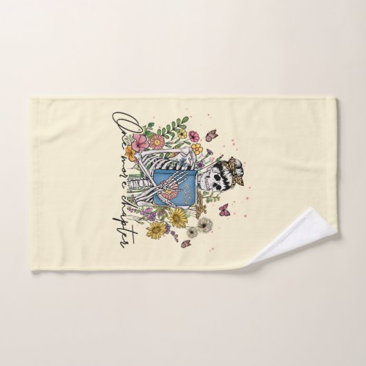 Nog een hoofdstuk Floral Skeleton Bad Handdoek (Handdoek)