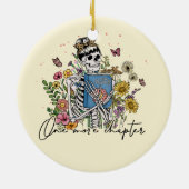 Nog een hoofdstuk Floral Skeleton Keramisch Ornament (Achterkant)
