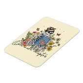 Nog een hoofdstuk Floral Skeleton Magneet (Linkerzijde)