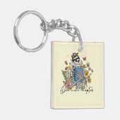 Nog een hoofdstuk Floral Skeleton Sleutelhanger (Voorkant Links)