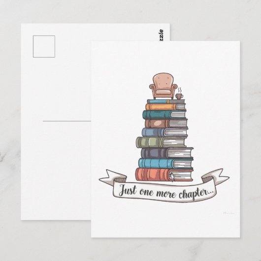 Nog een hoofdstuk - Gezellig boek minnaar ontwerp Briefkaart (Voorkant / Achterkant)