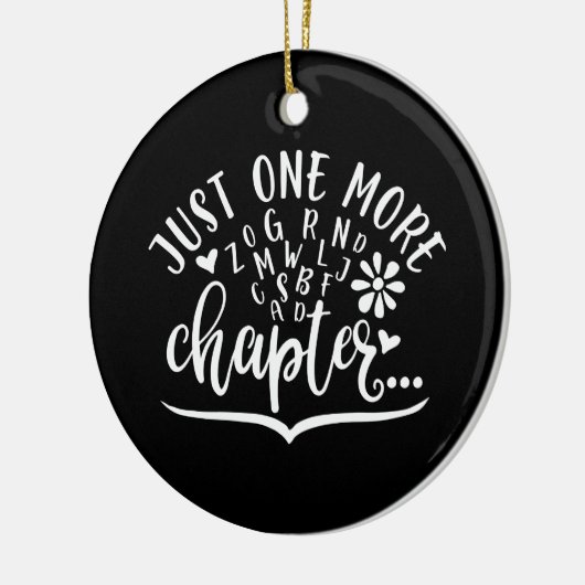 Nog één hoofdstuk. Grappig leesontwerp Keramisch Ornament (Links)