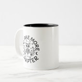 Nog een hoofdstuk Grappig Skeleton Leesboek Tweekleurige Koffiemok (Voorkant links)