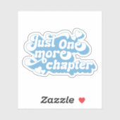 Nog een hoofdstuk Groovy Retro Quote Blauwe Tekst Sticker (Vel)