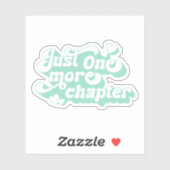 Nog een hoofdstuk Groovy Retro Quote Mint tekst Sticker (Vel)