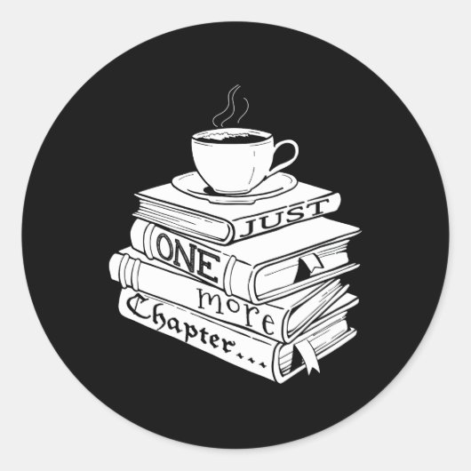 Nog één hoofdstuk lezen voor boek ronde sticker (Voorkant)
