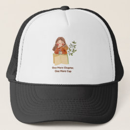 Nog één hoofdstuk, nog één kop | Cozy Boekliefhebb Trucker Pet