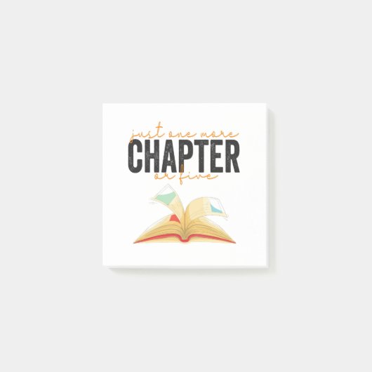 Nog een hoofdstuk of vijf grappige boekenliefhebbe post-it® notes (Voorkant)