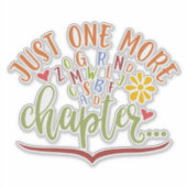 Nog één hoofdstuk. Ontwerp lezen voor studenten Sticker (Voorkant)