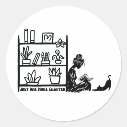 Nog één hoofdstuk ronde sticker (Voorkant)