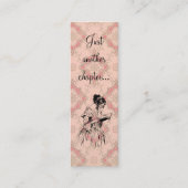 Nog een hoofdstuk...  roze kaart Bladwijzer Mini Visitekaartje (Voorkant)