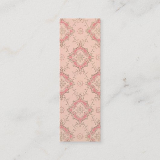 Nog een hoofdstuk...  roze kaart Bladwijzer Mini Visitekaartje (Achterkant)