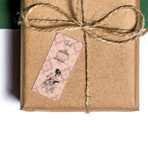 Nog een hoofdstuk... roze kaart Bladwijzer Mini Visitekaartje