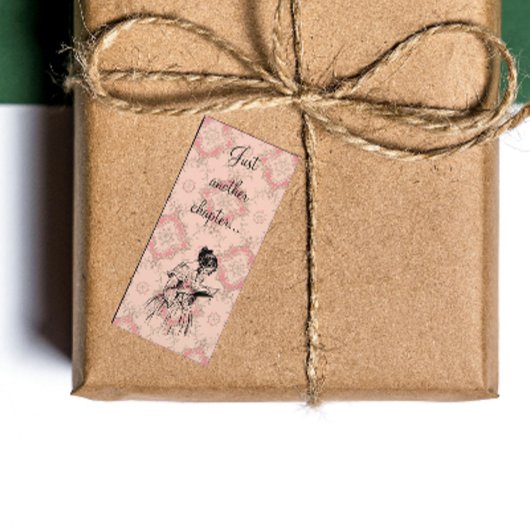 Nog een hoofdstuk...  roze kaart Bladwijzer Mini Visitekaartje