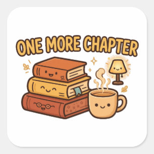 Nog één hoofdstuk Schattige boeken Lezen Sticker