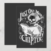 Nog een hoofdstuk Skeleton Reader grappig Feestdagenkaart (Voorkant / Achterkant)