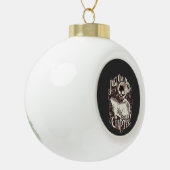 Nog een hoofdstuk Skeleton Reader grappig Keramische Bal Ornament (Links)