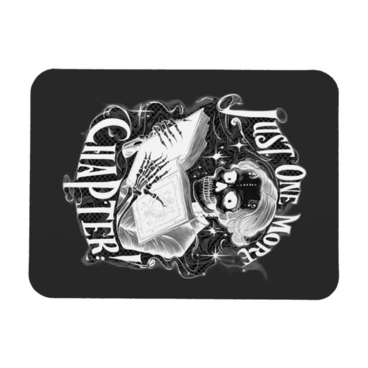 Nog een hoofdstuk Skeleton Reader grappig Magneet (Horizontaal)