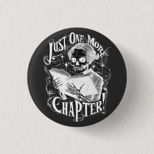 Nog een hoofdstuk Skeleton Reader grappig Ronde Button 3,2 Cm