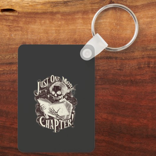 Nog een hoofdstuk Skeleton Reader grappig Sleutelhanger (Achterkant)