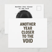 Nog een Jaar Dichter bij de Leegte- Sarcastisch Briefkaart (Voorkant / Achterkant)