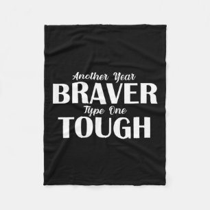 Nog een jaar durend braver type één stevige diabet fleece deken