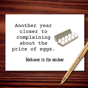 Nog een jaar een klacht verjaardag kaart