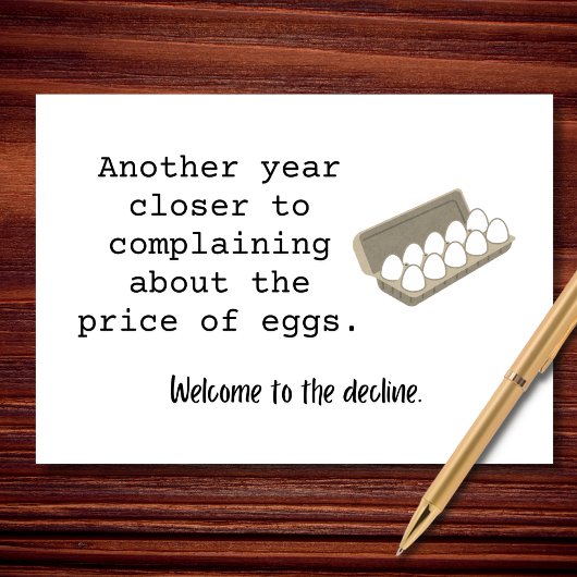 Nog een jaar een klacht verjaardag kaart