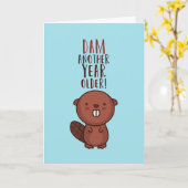 Nog een jaar geleden was de jonge Cute Beaver Pun Kaart (Gele Bloem)