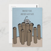 Nog een jaar grijs haar Funny Old Birthday Briefka Briefkaart (Voorkant / Achterkant)