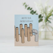 Nog een jaar grijs haar Grappig Oude Verjaardag Ka Briefkaart (Staand voorkant)