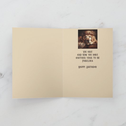 Nog een jaar om Fabulous Fun Dog Step-Mother te zi Kaart (Binnen)