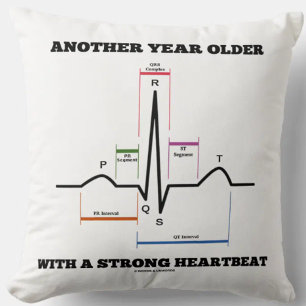Nog een jaar oud met een sterke hartslag ECG/EKG Kussen