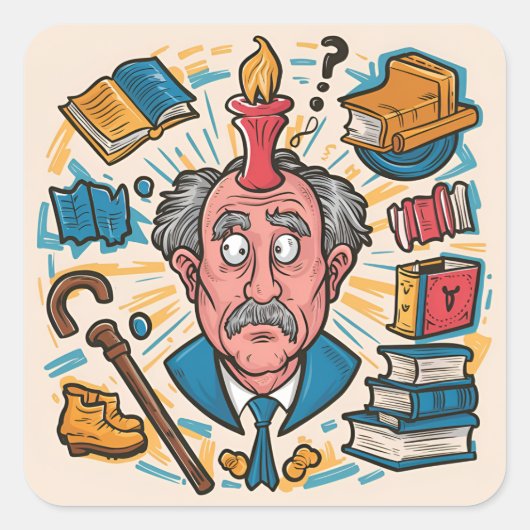 Nog een jaar ouder, Geen de Wijzer Vierkante Sticker (Voorkant)