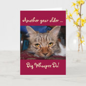 Nog een jaar ouder - grote whoopee doen verjaardag kaart (Gele Bloem)