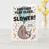 Nog een jaar ouder... TRAGER Kaart (Gele Bloem)