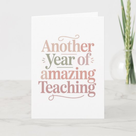 Nog een jaar van geweldig onderwijs kaart (Voorkant)