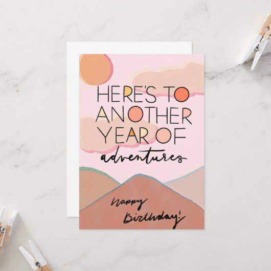 Nog een jaar vol avonturen kaart (Voorkant / Achterkant in situ)