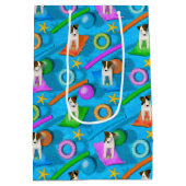 Nog een Jack Russell hondenzwembad feestpatroon Medium Cadeauzakje (Achterkant)