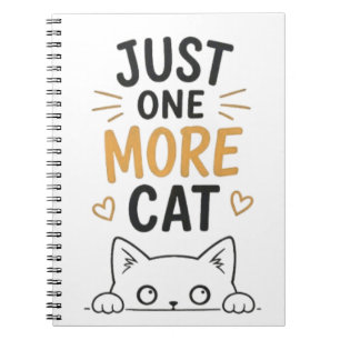 Nog één kat grappig schattig kattenliefhebber ontw notitieboek