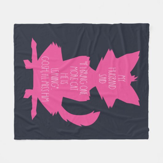 Nog een kat grappige nieuwigheid fleece deken (Voorkant (Horizontaal))