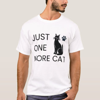 Nog één kat T-shirt Grappig cadeau voor kattenlief