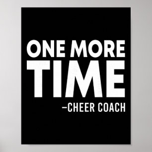 Nog een keer cheercoach grappige cheerleading chee poster
