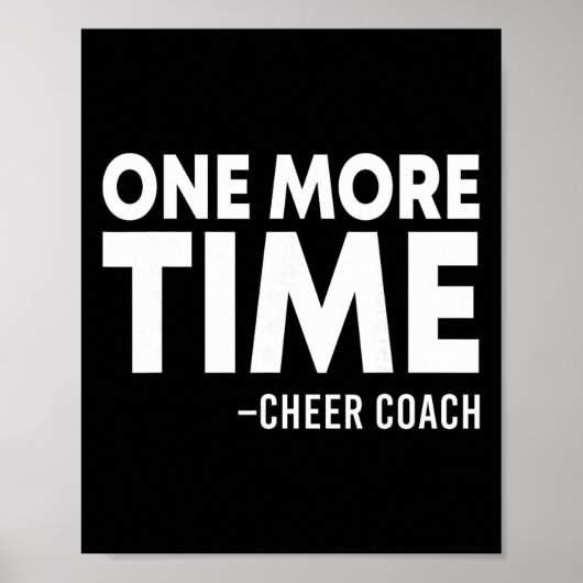 Nog een keer cheercoach grappige cheerleading chee poster (Voorkant)