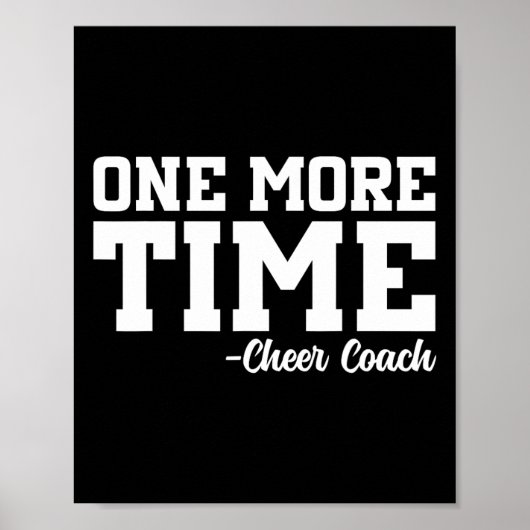 Nog één keer - Grappig Cheerleader Cheer Coach Cad Poster (Voorkant)
