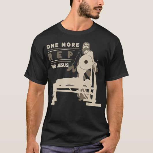 Nog één keer op Jezus Bench drukken T-shirt (Voorkant)